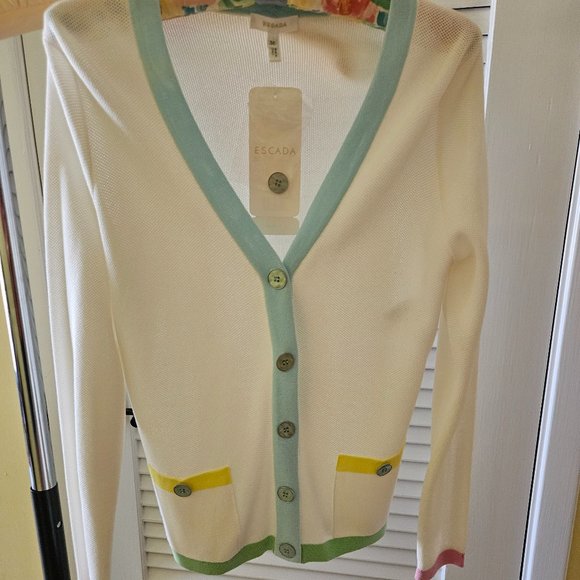 Georgeous lightweight Escada cardigan sz 36/US Sm NWT - Picture 1 of 4